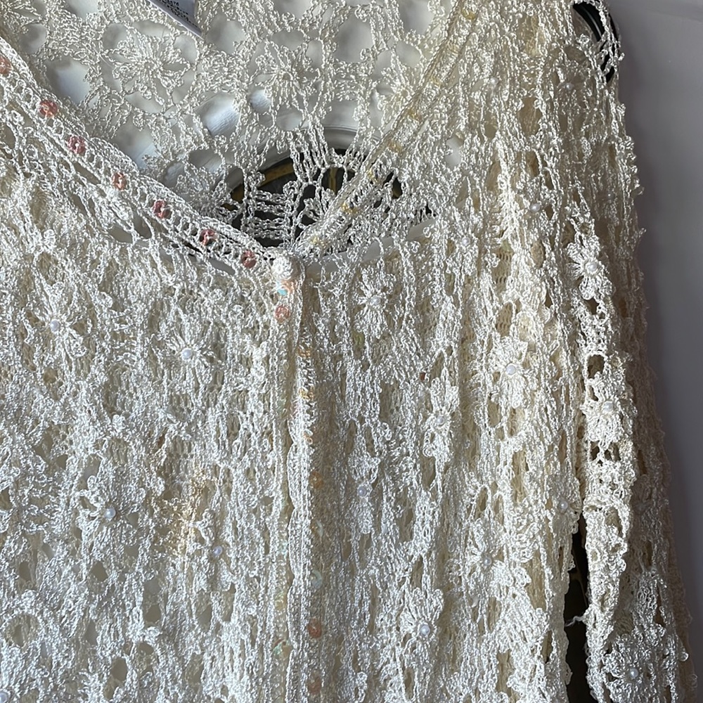Crouched lace maxi with jacket